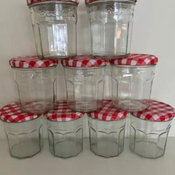 8 Bonne Maman Jars and Lids ~ all Excellent - Picture 2 of 4